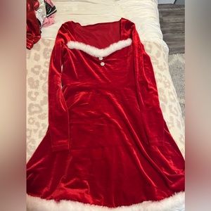 Santa Fuzzy Dress Size L